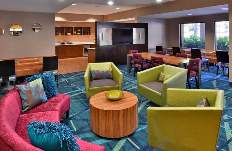 Lobby view at SpringHill Suites Pasadena Arcadia.
