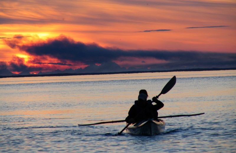 Kayaking at Kenai Backcountry Lodge.