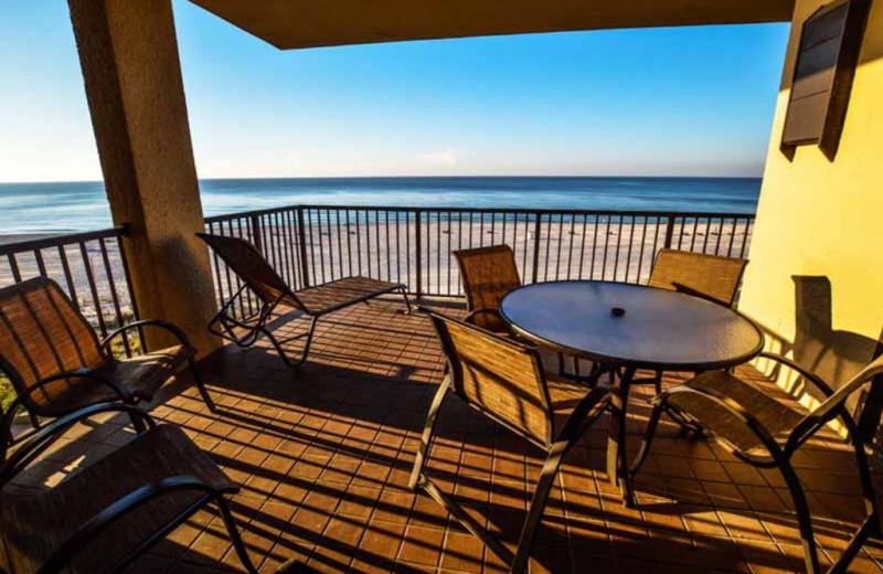 Rental balcony at Luna Beach Properties.