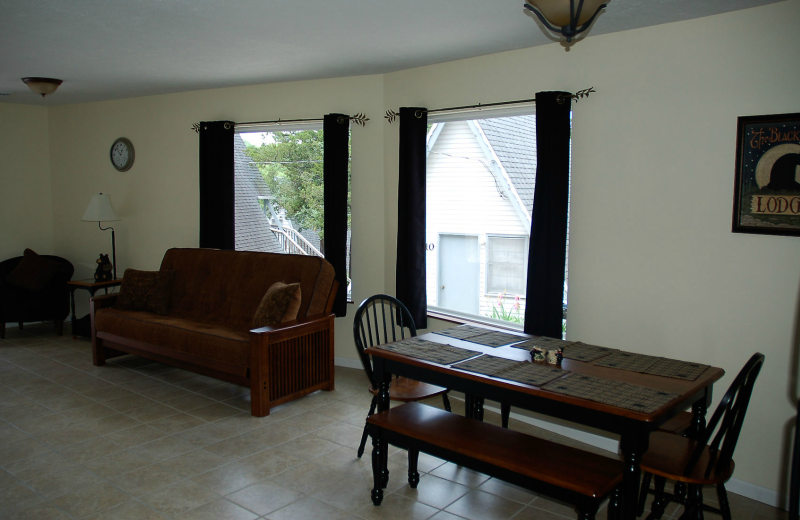 Cabin interior at Alpine Lodge Resort.