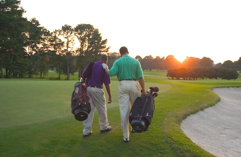 Playing golf at Callaway Gardens.