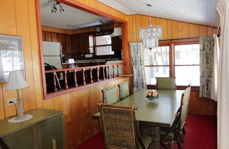 Cabin kitchen at Gypsy Villa Resort.