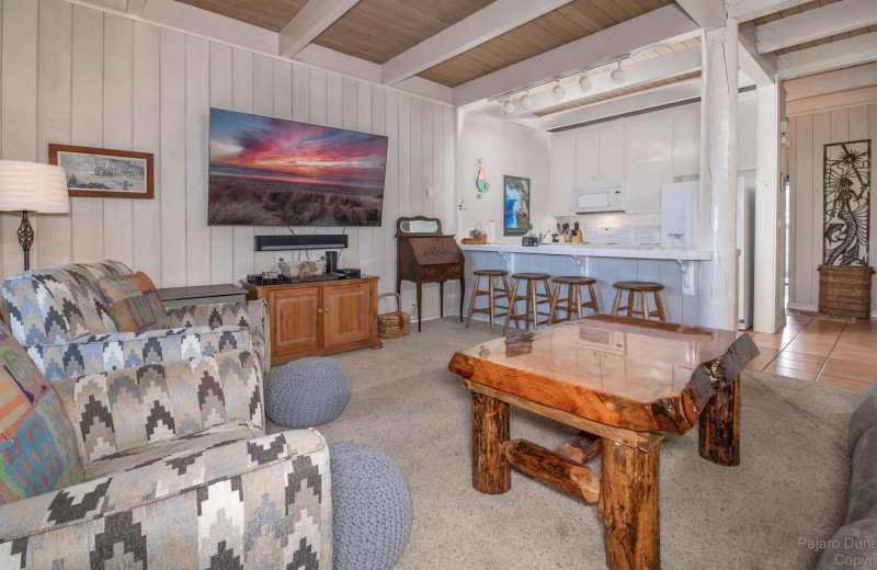 Rental living room at Pajaro Dunes Resort.