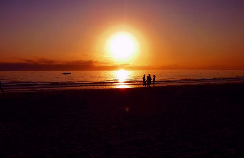Sunset at Lighthouse Resort Inn & Suites.