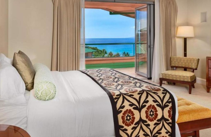 Guest bedroom at Honua Kai Resort & Spa.