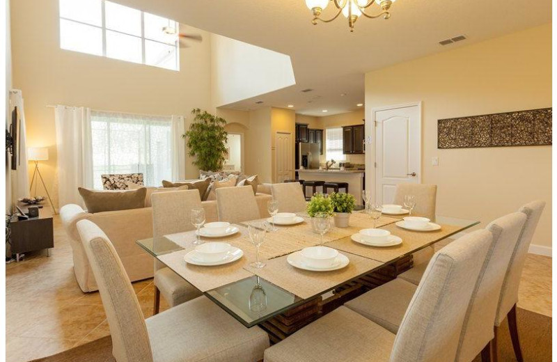 Rental dining room at Favorite Vacation Homes.