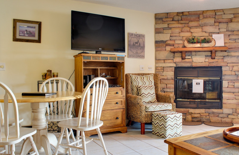 Rental living room at Sand County Vacation Rentals.