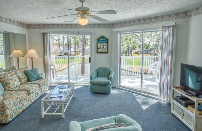 Guest room at Brunswick Plantation & Golf Resort.