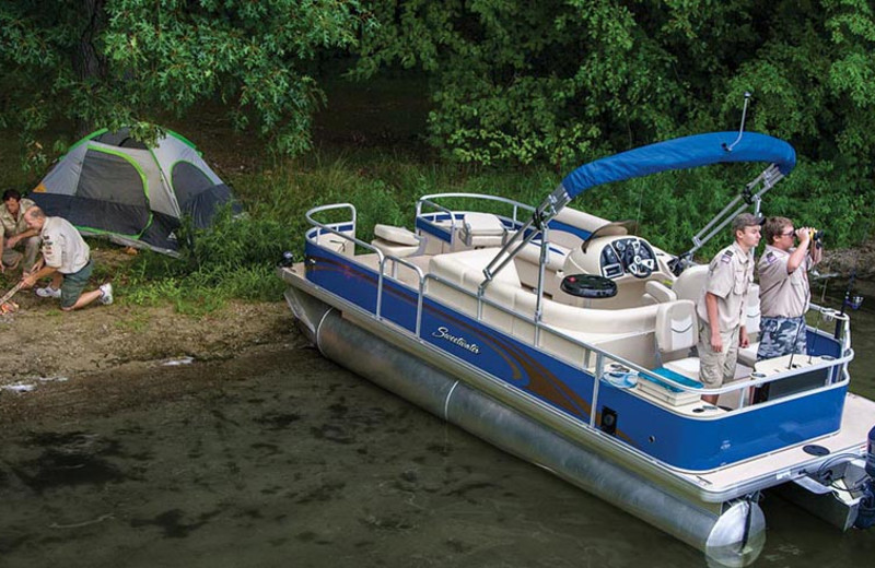 Pontoons at Popp's Resort.