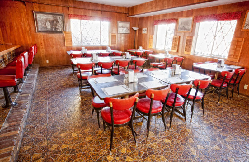 Dining at Chateau Aprés Lodge.