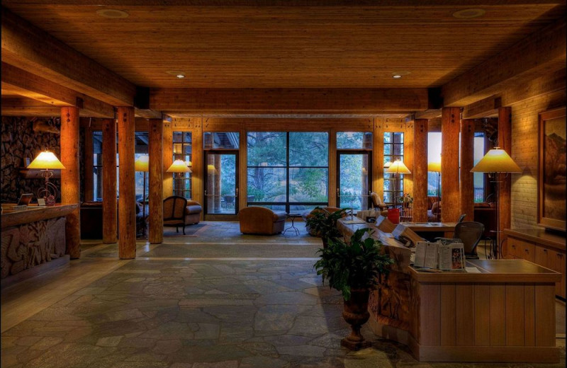 Lobby view at Sun Mountain Lodge.