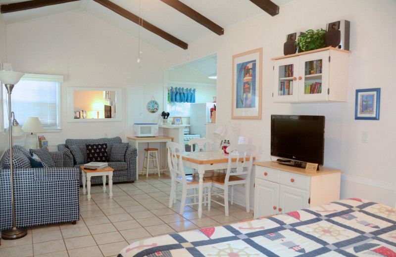Rental living room at Beach Vacation Rentals.