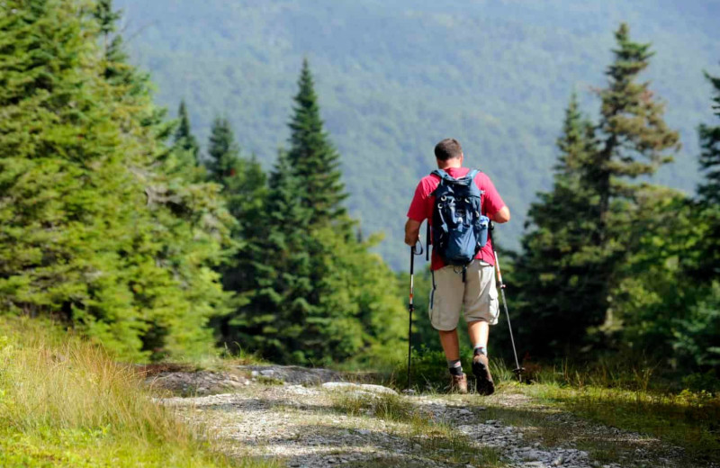 Hiking at The Golden Eagle Lodge.