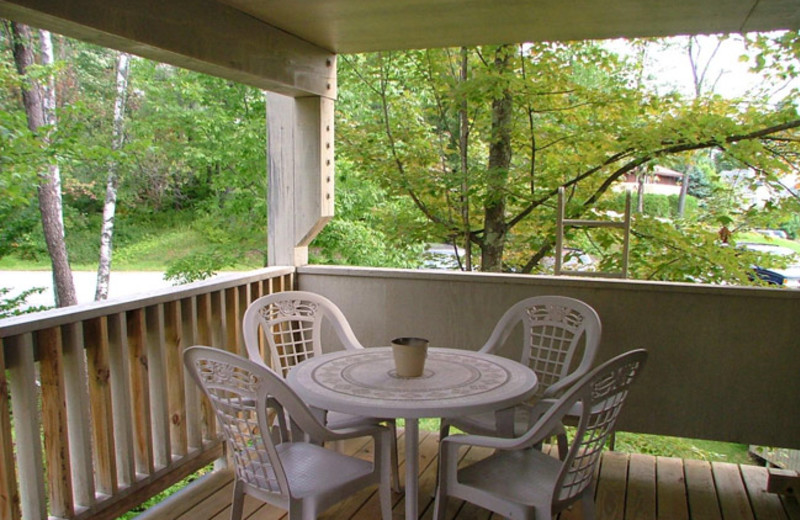 Deck view at Mountainside Resort.