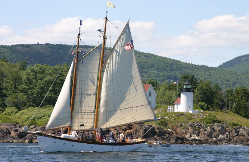 Sail boat at Grand Harbor Inn.