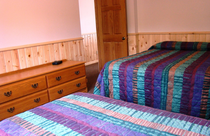 Cabin bedroom at Gull Four Seasons Resort.