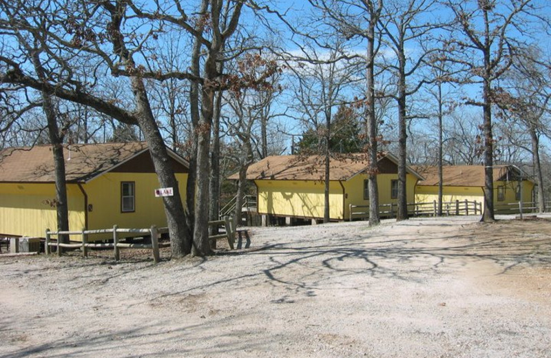 Cottage exterior at Golden Arrow Resort.