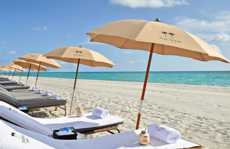 Beach at The Setai Miami Beach.