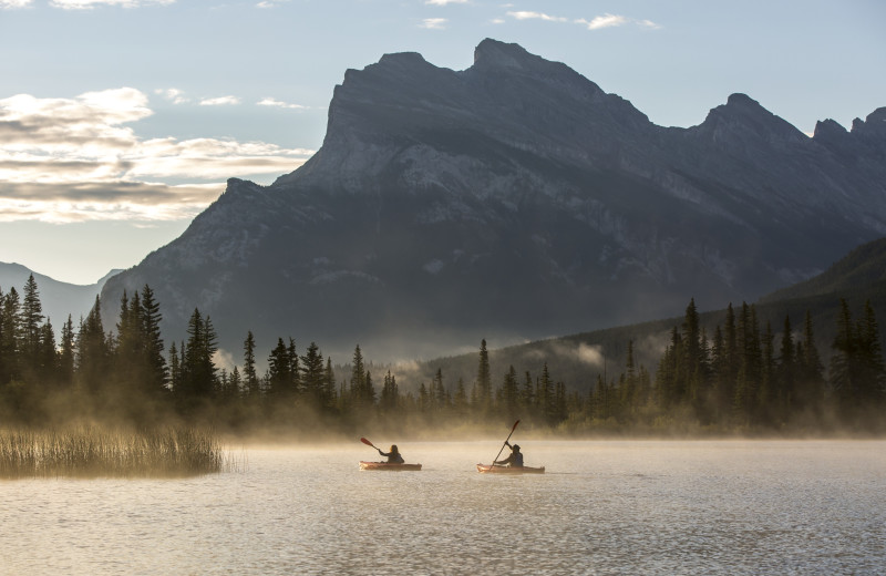 Kayaking at Cariboos Lodge.