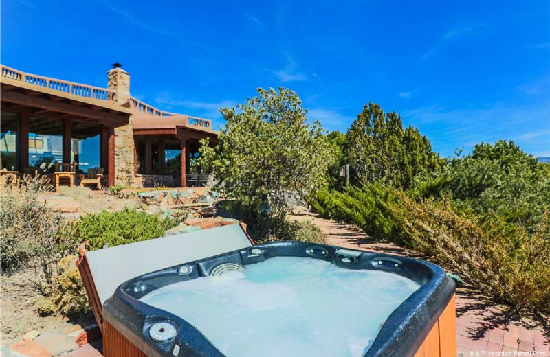 Rental hot tub at Vacation Rental Pros - Santa Fe.