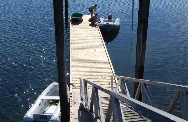 The dock at Mayne Island Resort and Spa.