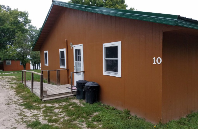 Cabin exterior at Northern Lights Resort.