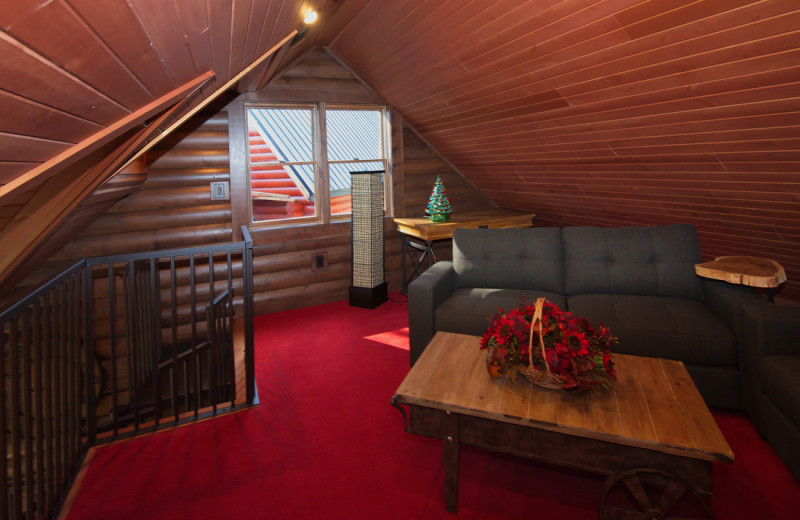 Cabin loft at Cut Above Cabins.