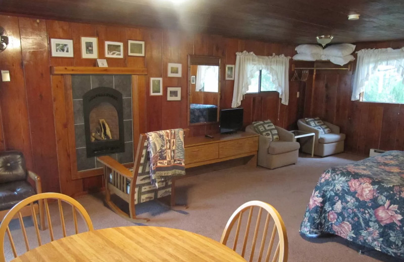 Cabin interior at Rain Forest Resort Village.