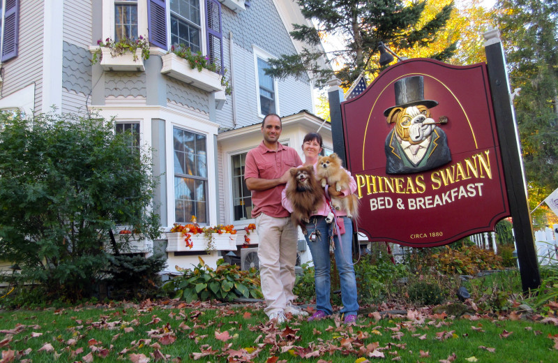 Pets welcome at Phineas Swann Bed and Breakfast.