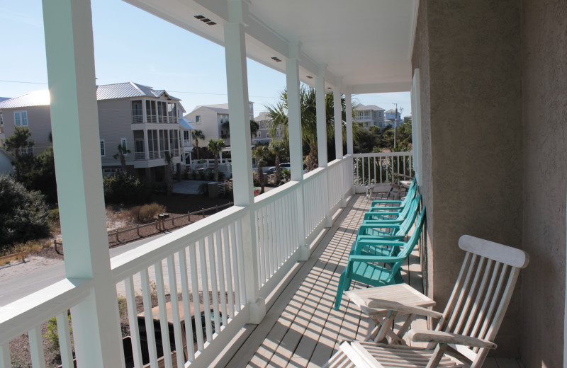 Rental balcony at Seagrove On The Beach Property Rentals.