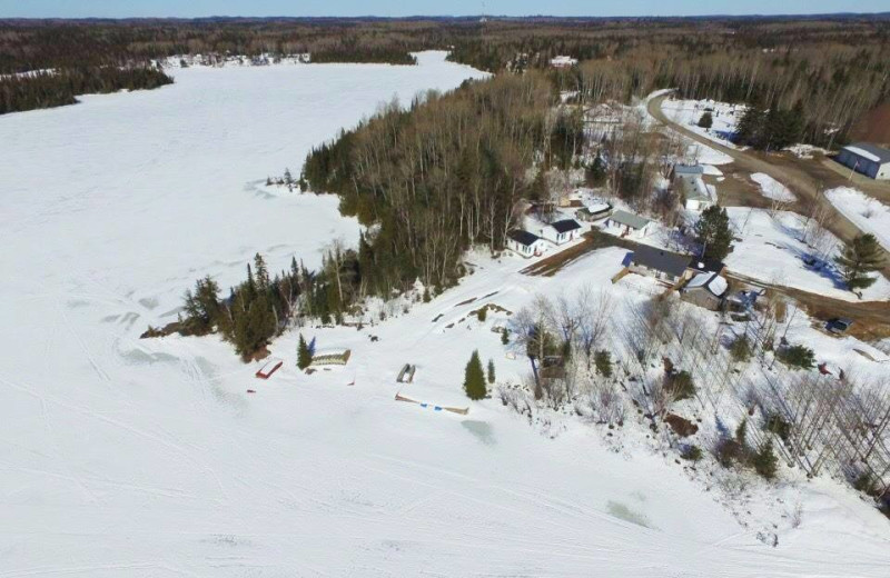 Aerial view of Bay Wolf Camp.