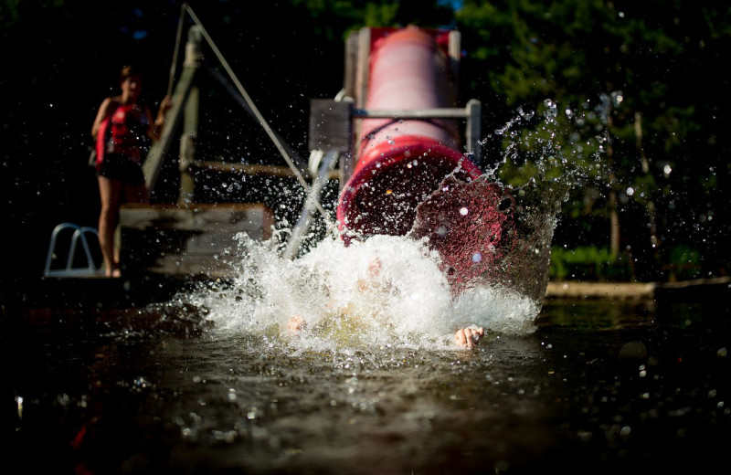 Water slide at Ludlow's Island Resort.