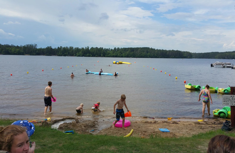 Beach at Pine Beach Resort-Side Lake.