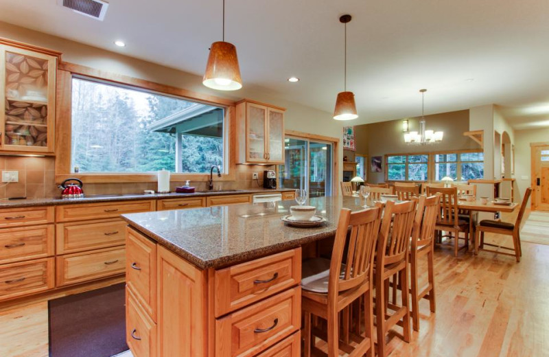 Kitchen at Olympic Foothills Lodge.