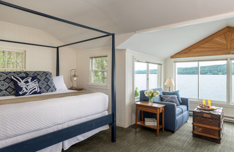 Guest room at Basin Harbor.