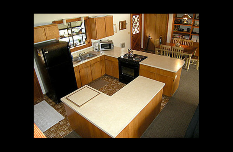 Rental kitchen at Manzanita Rental Company.
