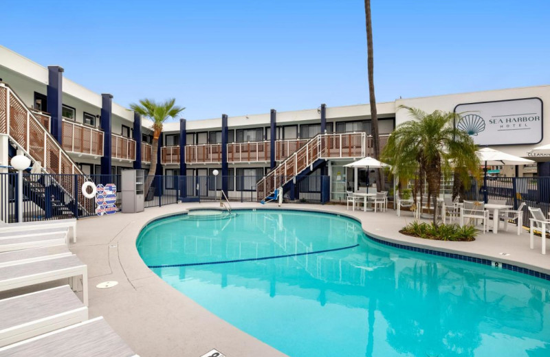 Outdoor pool at Sea Harbor Hotel.