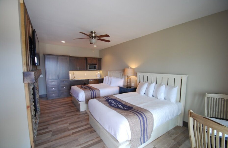 Guest room at Quarterdeck Resort.