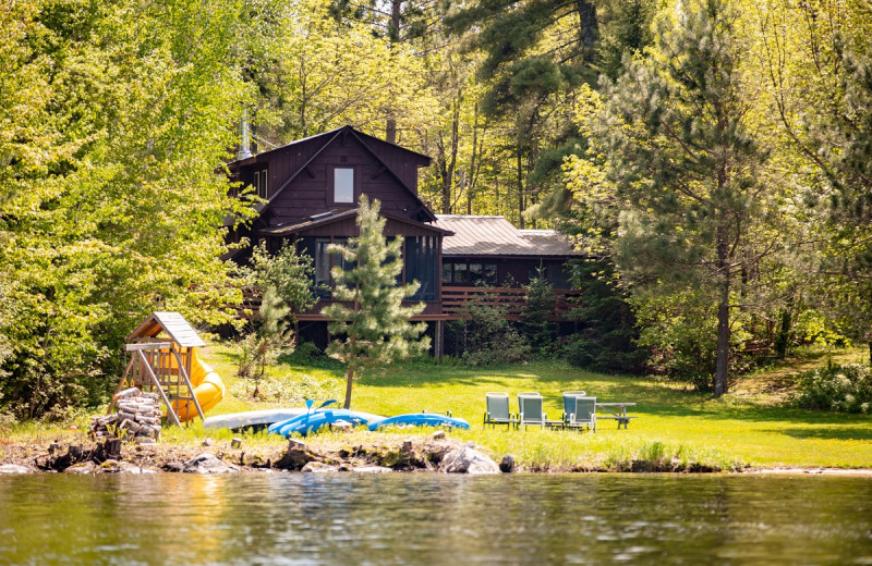 Cabin exterior at Ludlow's Island Resort.