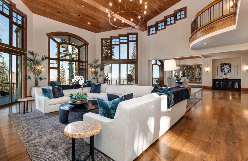 Rental living room at Park City Rental Properties.