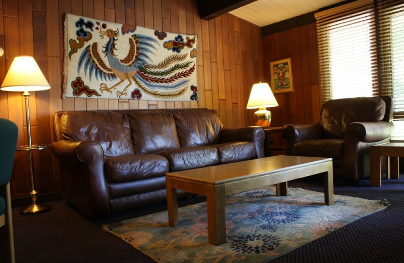 Guest living room at St. Moritz Lodge & Condominiums.