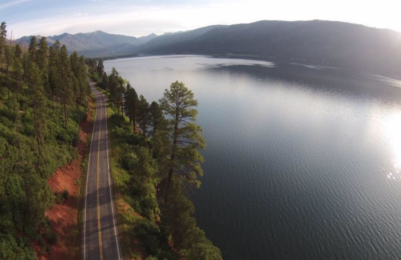 Lake view at Eagles Nest Cabins.