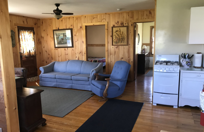 Cabin interior at Lake Leelanau Narrows Resort.