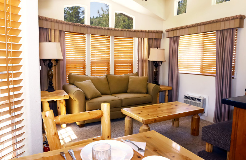 Cabin interior at Yosemite Pines.