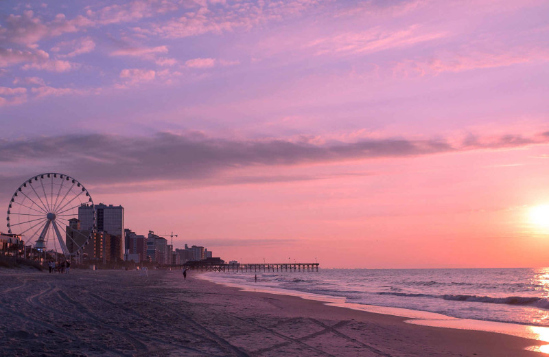 Beach at The Strand Resort Myrtle Beach.