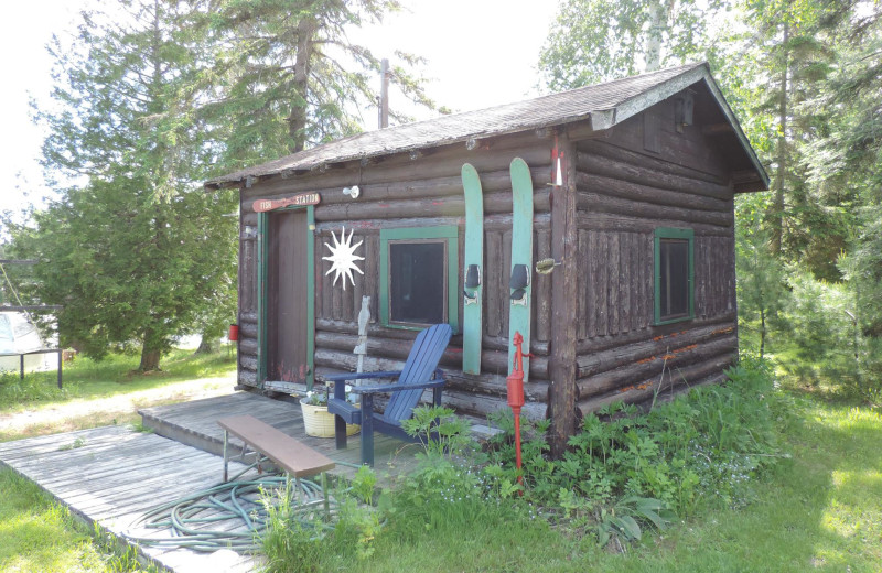 Cabin exterior at Owls Nest Lodge.