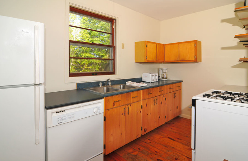 Guest kitchen at Whitefish Bay Camp.