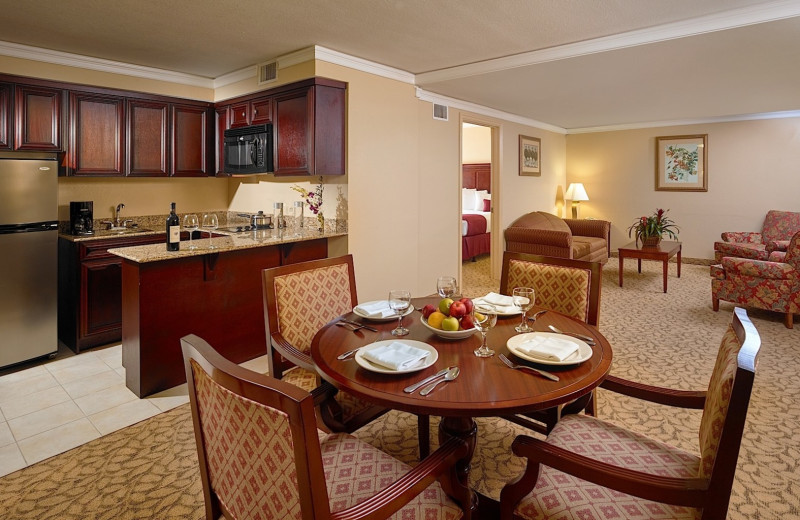 Guest suite at Plaza Resort & Spa.