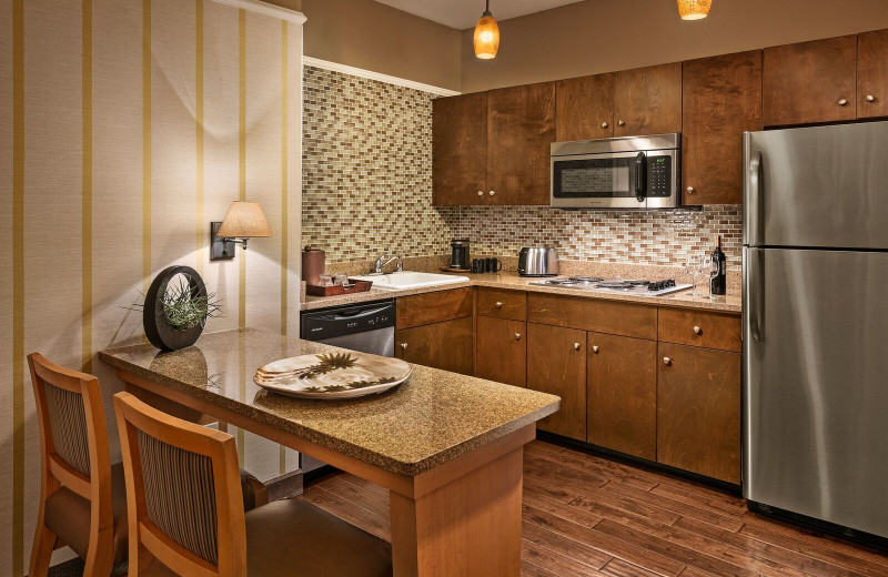 Guest kitchen at Gainey Suites Hotel.