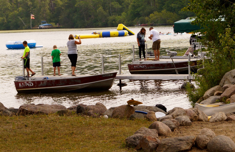 Lake activities at Anderson's Starlight Bay Resort.